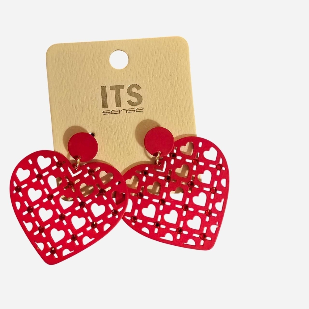 Red Heart Earrings